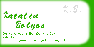 katalin bolyos business card