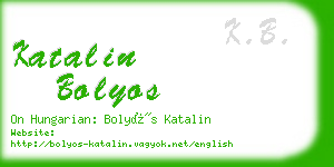 katalin bolyos business card